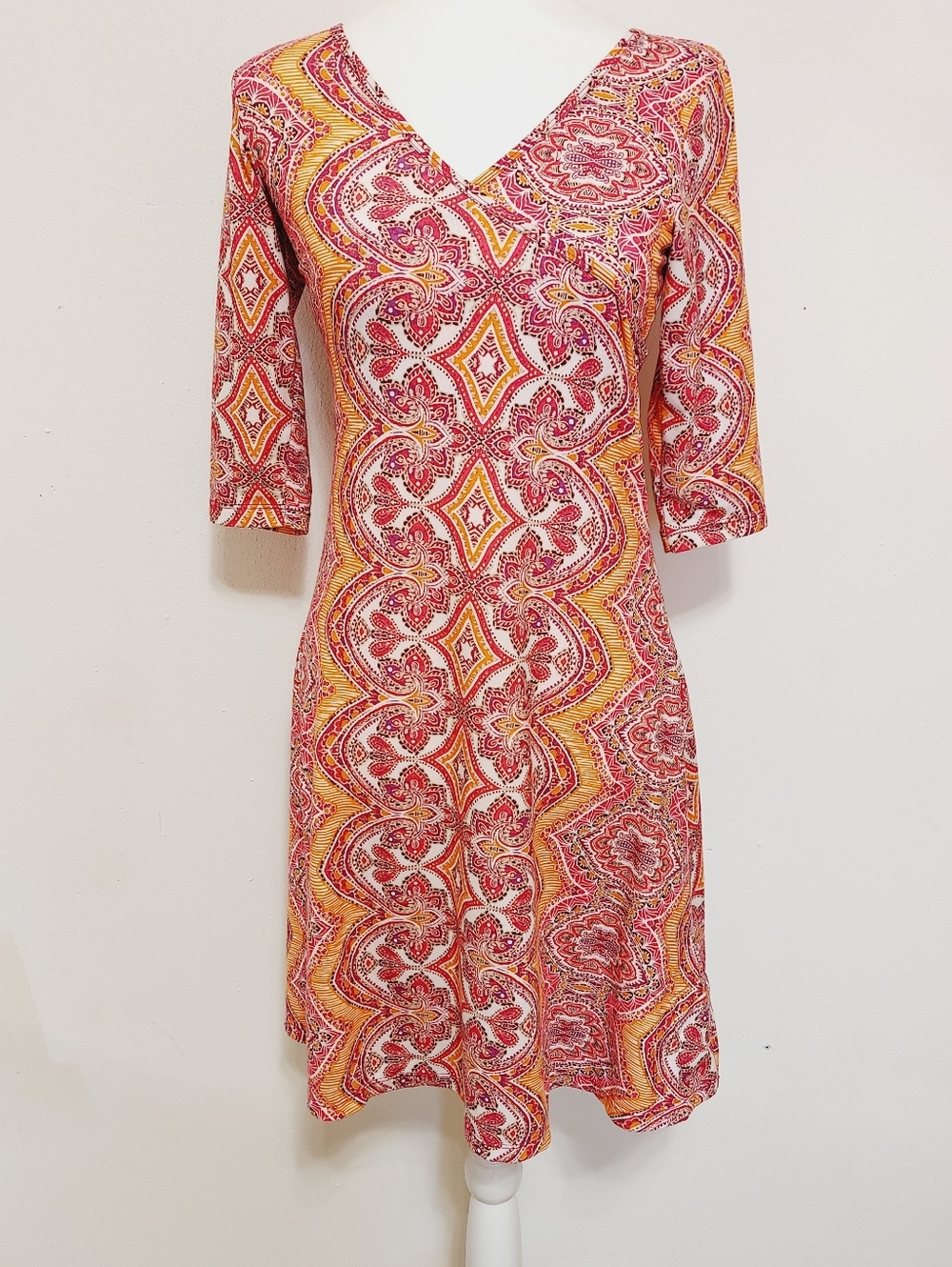 Prana Dress XS  Womens Paisley Bohemian Print Stretch Athletic Hiking